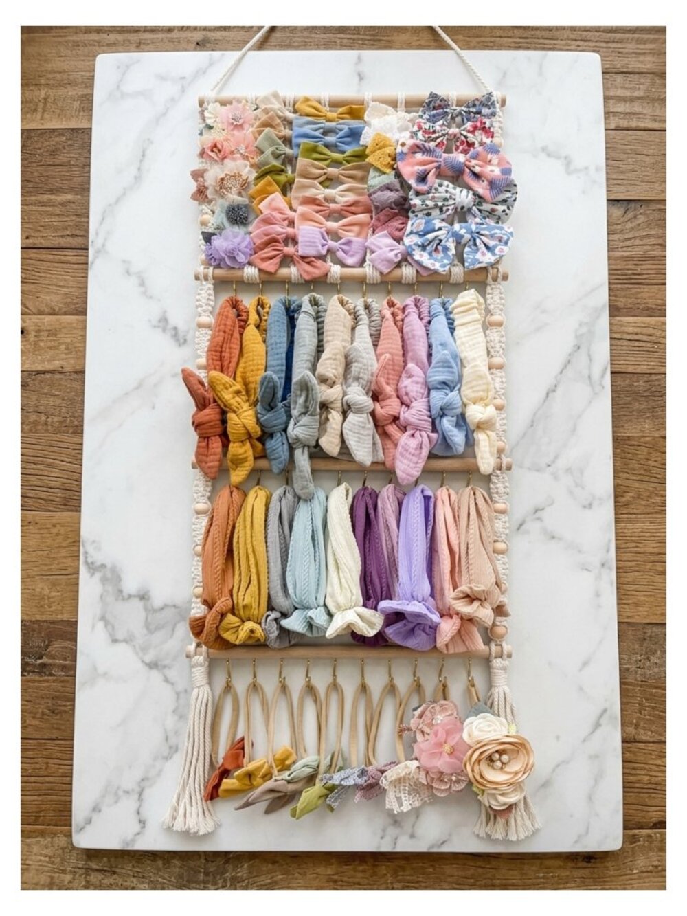 VISATOR Headband Holder Girls Hair Accessories Organizer Boho Wall Hanging